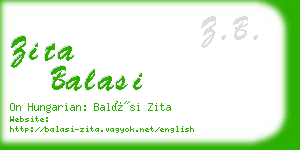 zita balasi business card